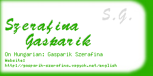 szerafina gasparik business card